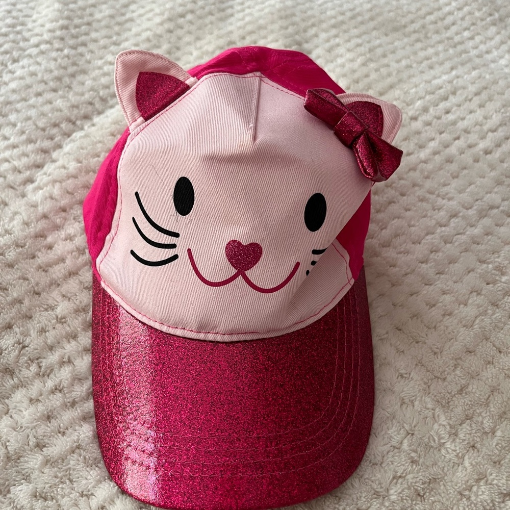 Claire's Pink Cat Face Kids Hat